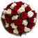 bouquet of red and white roses