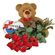 red roses with teddy and chocolates. Brazil